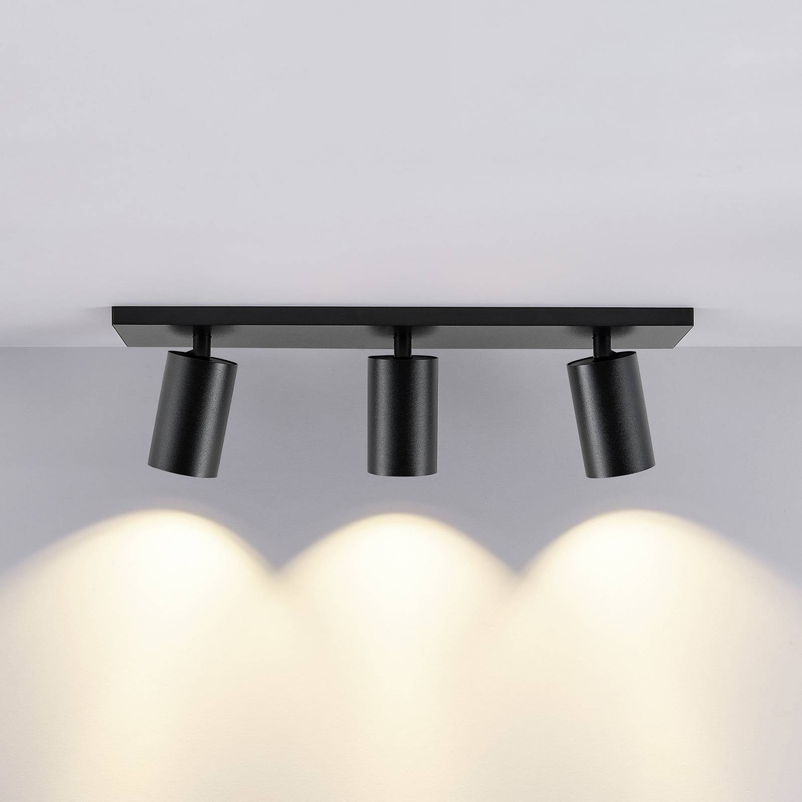 Deckenspot CAN TILT, schwarz, 48 x 9 cm, 3-flg., Metall GU10 Deckenspot CAN TILT, schwarz, 48 x 9 cm, 3-flg., Metall GU10 von Deko-Light