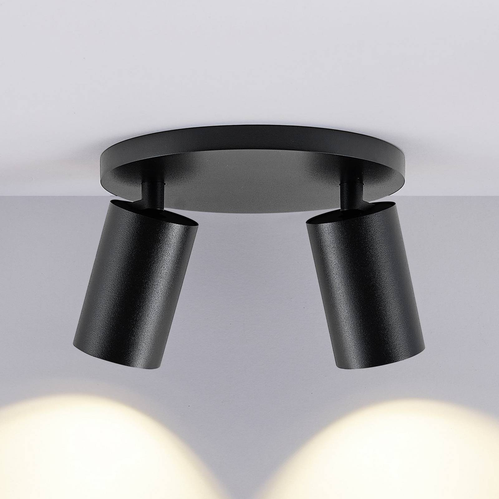 Deckenspot CAN TILT, schwarz, Ø 20 cm, 2-flammig Metall GU10 Deckenspot CAN TILT, schwarz, Ø 20 cm, 2-flammig Metall GU10 von Deko-Light