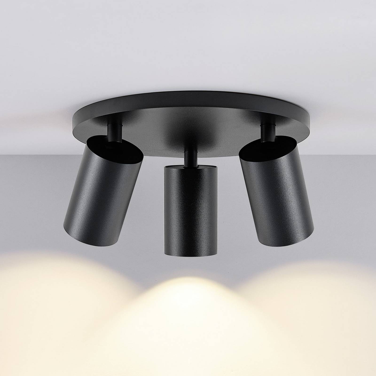 Deckenspot CAN TILT, schwarz, Ø 25 cm, 3-flammig Metall GU10 Deckenspot CAN TILT, schwarz, Ø 25 cm, 3-flammig Metall GU10 von Deko-Light