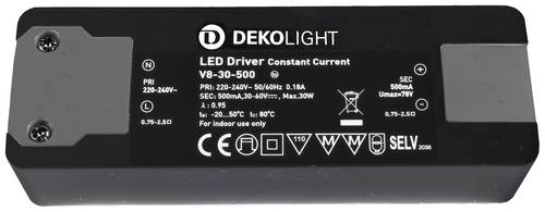 Deko Light BASIC, CC LED-Treiber Konstantstrom 30W 0.50A 30 - 60 V/DC 1St. von Deko Light