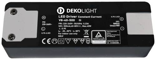 Deko Light BASIC, CC LED-Treiber Konstantstrom 40W 0.50A 40 - 80 V/DC 1St. von Deko Light