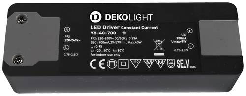 Deko Light BASIC, CC LED-Treiber Konstantstrom 40W 0.70A 29 - 57 V/DC 1St. von Deko Light
