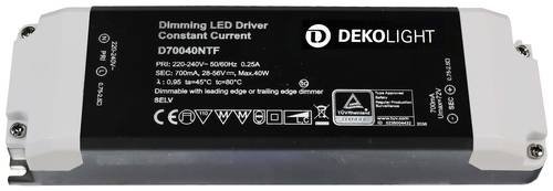 Deko Light BASIC, DIM, CC LED-Treiber Konstantstrom 40W 0.70A 28 - 56 V/DC 1St. von Deko Light