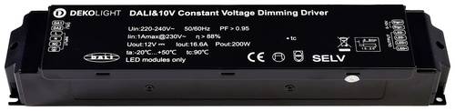 Deko Light BASIC, DIM, CV LED-Trafo Konstantspannung 0mA - 16.70A 12 V/DC 1St. Deko Light BASIC, DIM, CV LED-Trafo Konstantspannung 0mA - 16.70A 12 V/DC 1St. von Deko Light