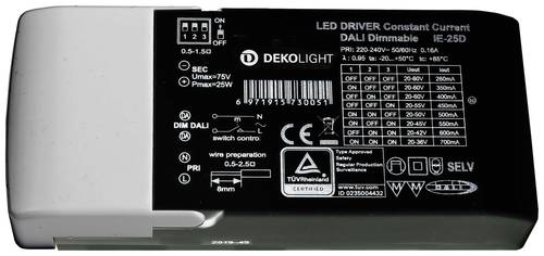 Deko Light BASIC, DIM, Multi CC, IE-25D LED-Treiber Konstantstrom 25W 260 - 700mA 20 - 60V 1St. Deko Light BASIC, DIM, Multi CC, IE-25D LED-Treiber Konstantstrom 25W 260 - 700mA 20 - 60V 1St. von Deko Light