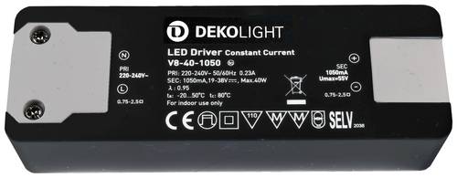 Deko Light Basic CC LED-Trafo Konstantstrom 40W 1050mA 19 - 38V 1St. von Deko Light
