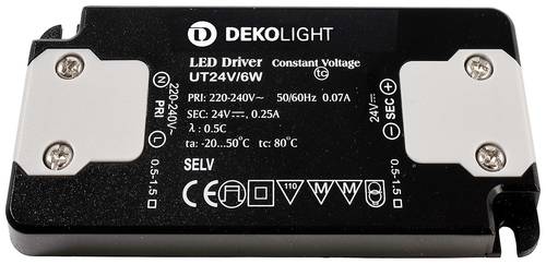 Deko Light FLAT, CC, UT LED-Trafo Konstantspannung 0mA - 0.25A 24 V/DC 1St. von Deko Light