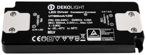 Deko Light FLAT, CC, UT LED-Treiber Konstantstrom 12W 0.50A 2 - 24 V/DC 1St. von Deko Light