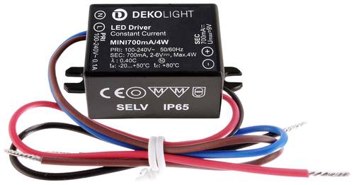 Deko Light MINI, CC LED-Treiber Konstantstrom 4W 0.70A 2.5 - 6 V/DC 1St. von Deko Light