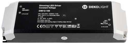 Deko Light OCTO, DIM, CC, RSM LED-Trafo Konstantspannung 100W 2700mA - 8.30A 12 V/DC 1St. von Deko Light