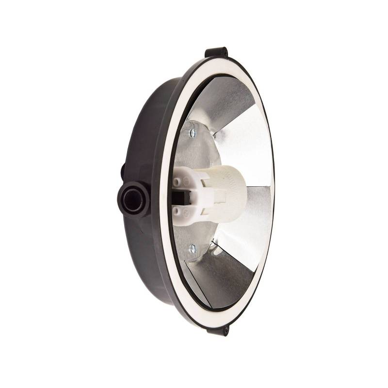 Feuchtraumlampe Sotano Retro schwarz Ø 18 cm Kunststoff IP44 von Deko-Light
