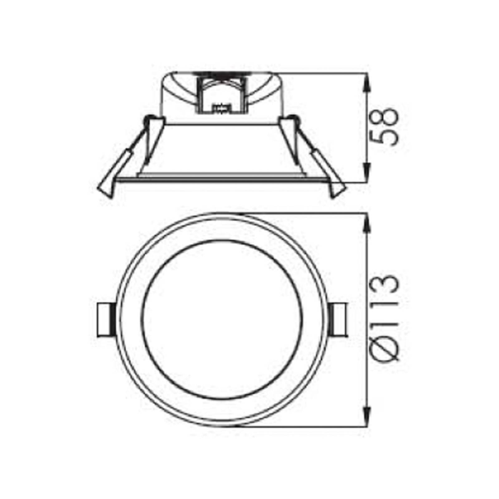 LED-Deckeneinbauleuchte Acrux weiß, CCT Ø 11,3 cm von Deko-Light