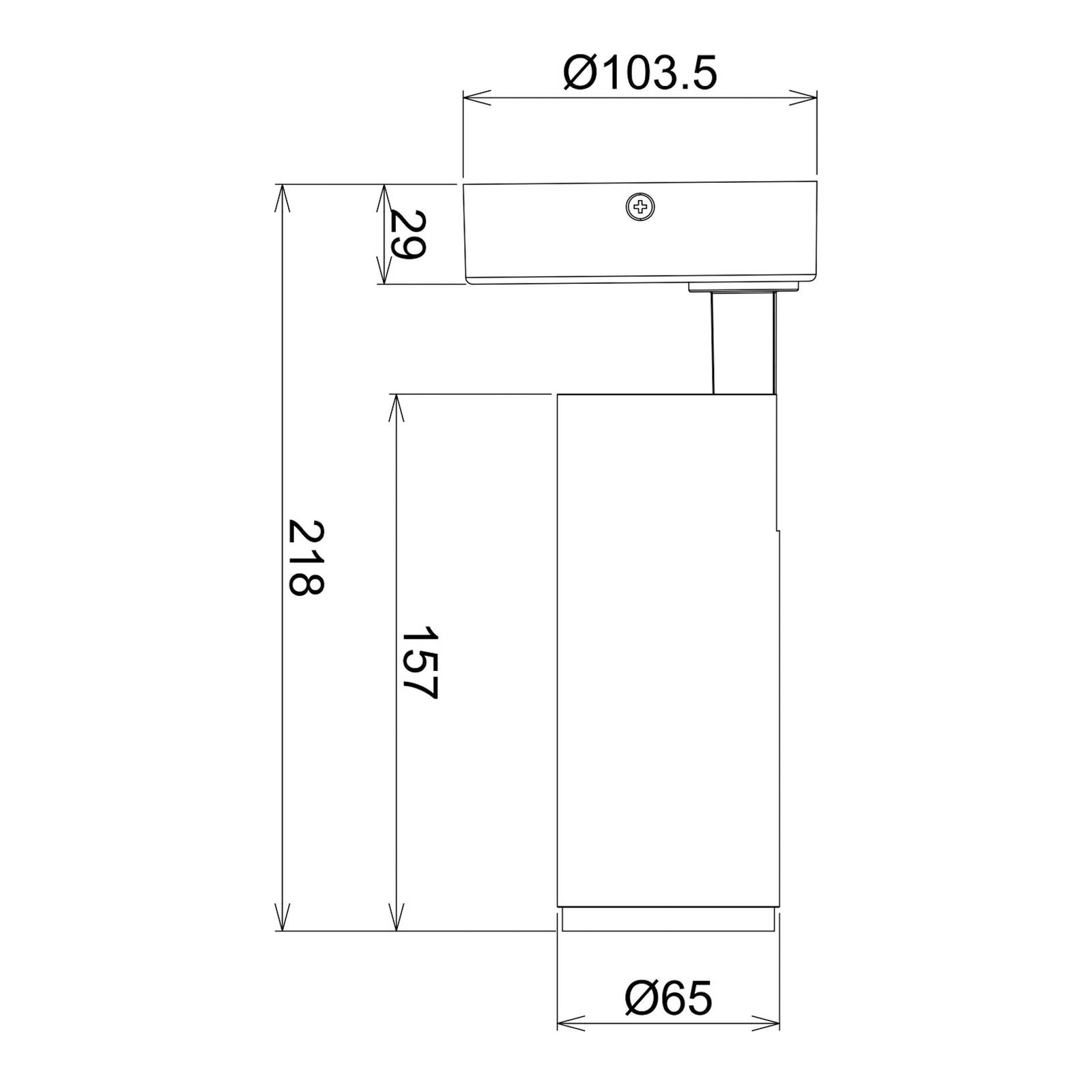 LED-Deckenstrahler Lucea, justierbar, 10 W schwarz von Deko-Light