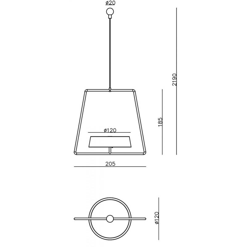 LED-Hängeleuchte Miram mit Akku, dimmbar, rubinrot von Deko-Light