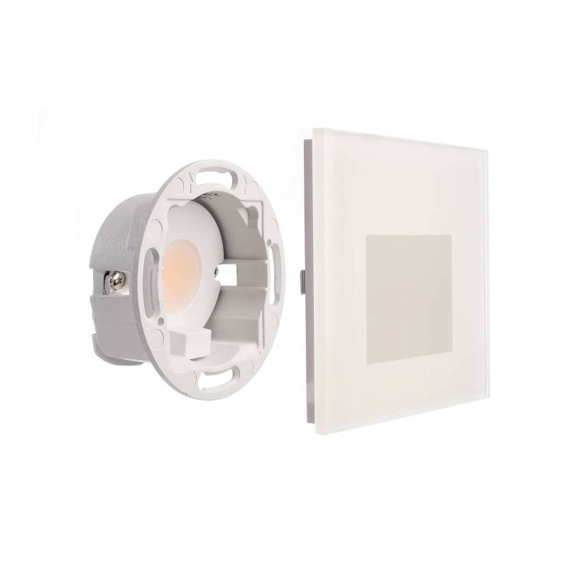 LED-Wandeinbaulampe SET Alwaid, Milchglas, 8 x 8 cm, 2.700 K von Deko-Light