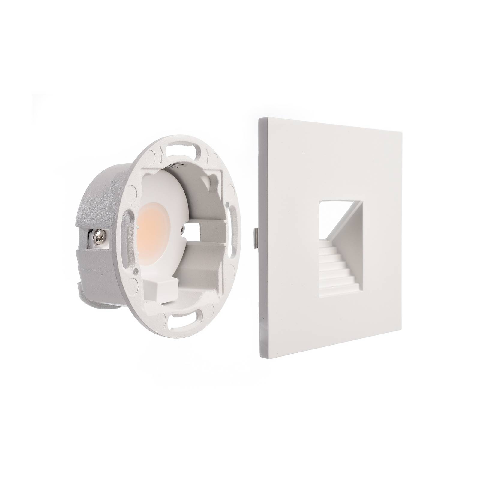 LED-Wandeinbaulampe SET Alwaid, weiß 8 x 8 cm, Stufe 2.700 K LED-Wandeinbaulampe SET Alwaid, weiß 8 x 8 cm, Stufe 2.700 K von Deko-Light