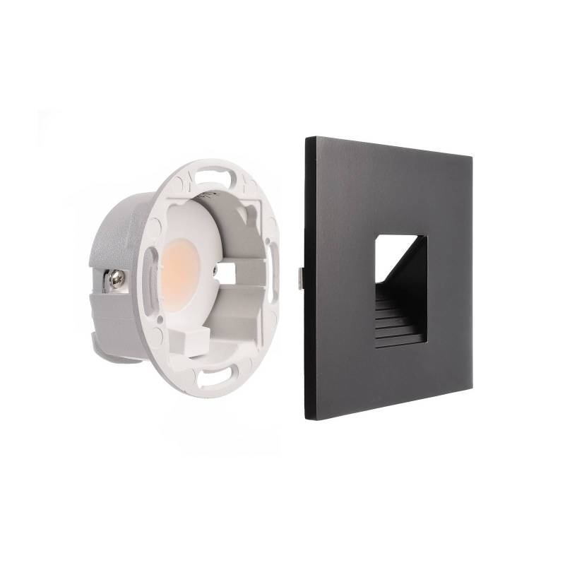 LED-Wandeinbaulampe SET Alwaid schwarz 8 x 8 cm Stufe 2.700K von Deko-Light