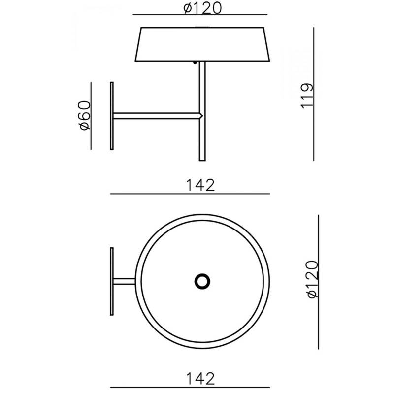 LED-Wandleuchte Miram mit Akku, dimmbar, gelb von Deko-Light