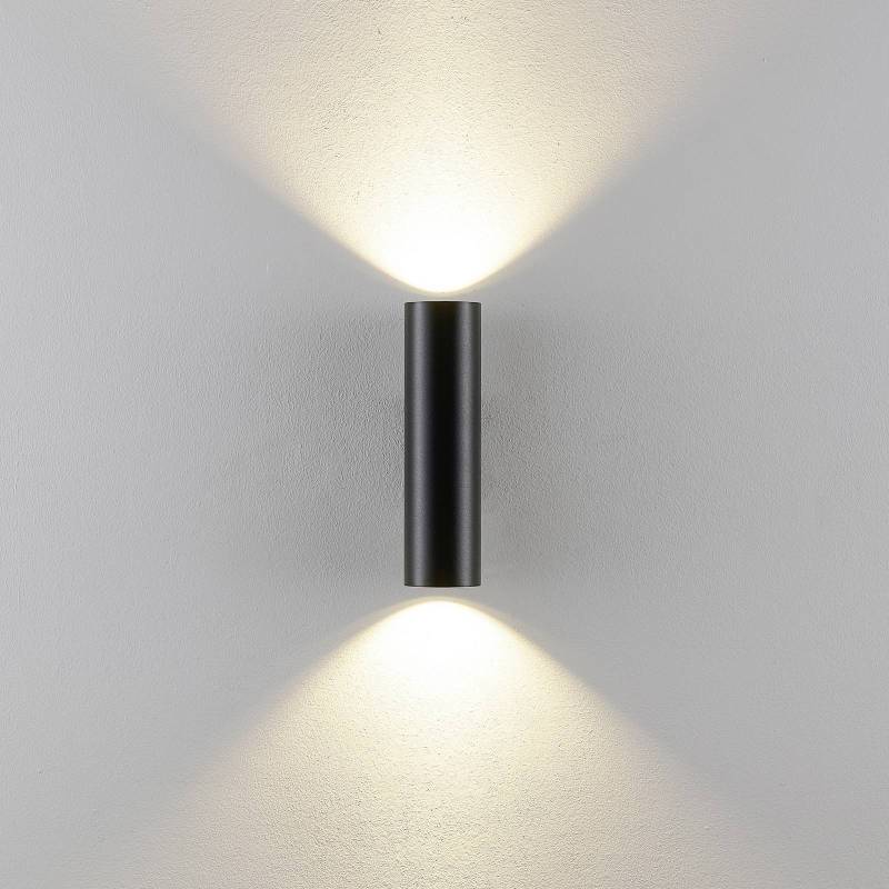 Wandleuchte CAN, schwarz, 2-flg, Höhe 22 cm, Metall, GU10 von Deko-Light