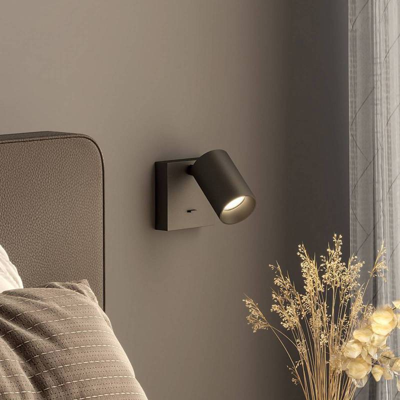 Wandspot CAN TILT, schwarz, 10 x 10 cm, Metall Schalter GU10 von Deko-Light