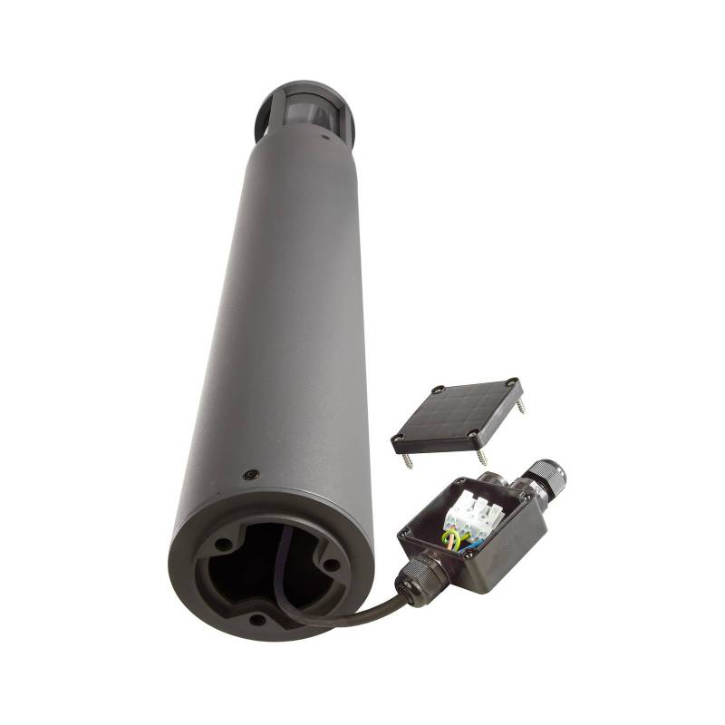 Wegeleuchte Facado II, Höhe 65 cm, grau/rauch, Ø 11 cm, IP65 von Deko-Light