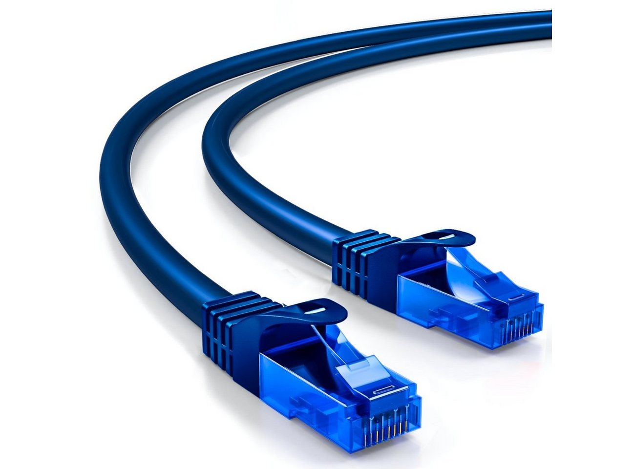 deleyCON deleyCON 3m CAT6 Patchkabel Netzwerkkabel Ethernet LAN DSL Kabel Blau LAN-Kabel von Deleycon