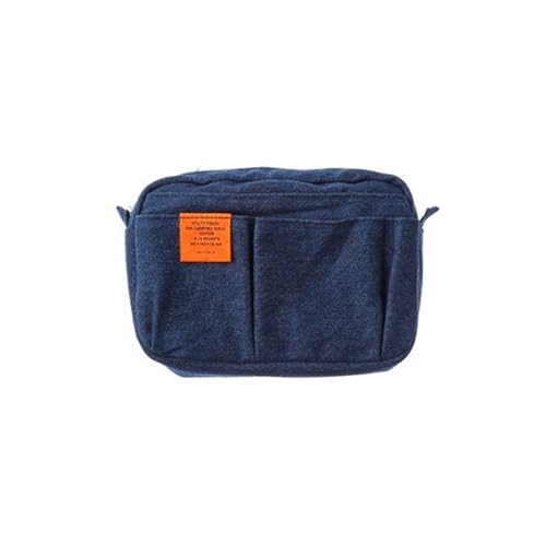DELFONICS] Innentragetasche Denim Pouch Case Bag in Bag Größe S 500095 dunkelblau von Delfonics