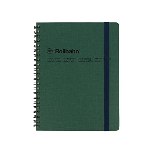 Delfonics Rollbahn Cap-Martin Notizbücher mit strukturiertem Einband: 6-1/2 in. x 8-1/2 in. (Grün) / A5 notizbuch von Delfonics