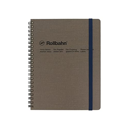 Delfonics Rollbahn Cap-Martin Notizbücher mit strukturiertem Einband: 6-1/2 in. x 8.5 in. (Greige) / A5 von Delfonics