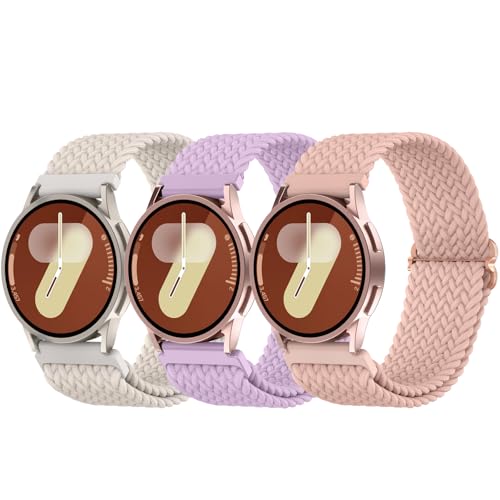 Delidigi 20mm Armband Kompatibel mit Samsung Galaxy Watch 5/4/6 40mm 44mm/Watch 6 Classic 43mm 47mm/Watch 5 Pro 45mm/Watch 4 Classic 42mm 46mm/Watch 3 41mm/Active 2 Nylon Verstellbare Armband von Delidigi