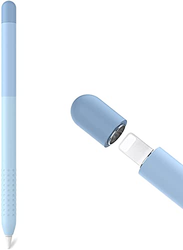 Delidigi Apple Pencil 1. Generation Hülle, Farbverlauf Silikon Case Schutzhülle Zubehör Kompatibel mit Apple Pencil 1.Gen (Blau) von Delidigi