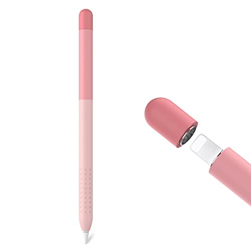 Delidigi Apple Pencil 1. Generation Hülle, Farbverlauf Silikon Case Schutzhülle Zubehör Kompatibel mit Apple Pencil 1.Gen (Rosa) von Delidigi