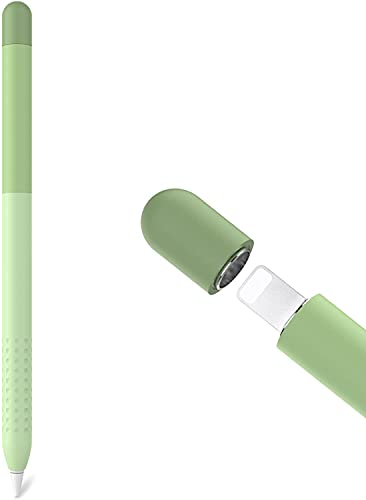 Delidigi Apple Pencil Hülle 1. Generation, Farbverlauf Silikon Case Schutzhülle Zubehör Kompatibel mit Apple Pencil 1.Gen (Grün) von Delidigi