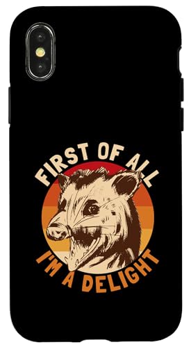 Zuallererst I'm A Delight Possum Retro I'm A Delight Hülle für iPhone X/XS Zuallererst I'm A Delight Possum Retro I'm A Delight Hülle für iPhone X/XS von Delightful Merch Company
