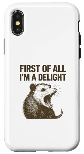 Zuallererst bin ich ein Delight Possum Ich bin eine Freude Hülle für iPhone X/XS Zuallererst bin ich ein Delight Possum Ich bin eine Freude Hülle für iPhone X/XS von Delightful Merch Company