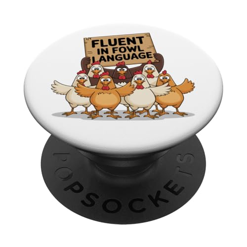 Lustige Hühner PopSockets Klebender PopGrip von Delightfully Different World
