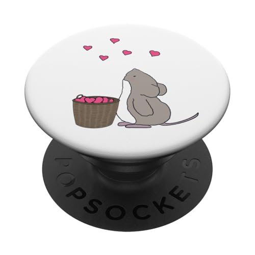 Niedliche Valentinstag-Maus PopSockets Klebender PopGrip von Delightfully Different World