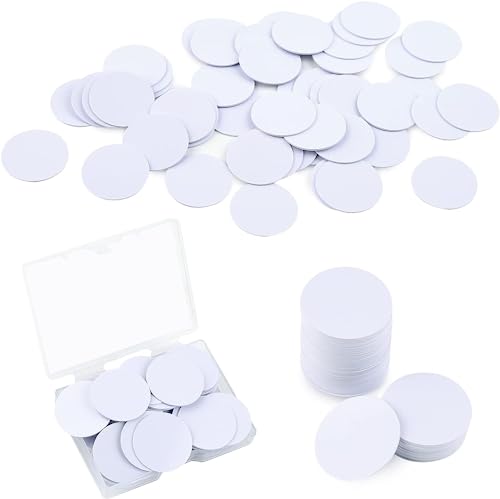 50PCS NFC Tags,25mm NFC 215 Karten,Weiß NFC Kartenanhänger,Ntag215 NFC Cards,NFC Karten Tag,NFC Programmabili,NFC Tag Kompatibel,Wiederbeschreibbar NFC Card Kompatibel,für NFC-fähige Geräte von Delisouls