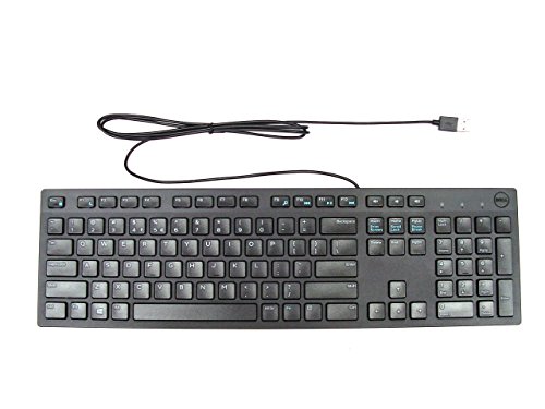 DELL KB216 USB QWERTY US International Schwarz Tastatur - Tastaturen (Standard, Verkabelt, USB, QWERTY, Schwarz) von Dell