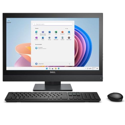 DELL Optiplex 7440, Desktop-PC, All-in-One, Display 24 Zoll Full HD, Intel i5-6500, RAM 16 GB SSD 256 GB, WiFi, HDMI und Displayport, Maus Tastatur und Office 2021 (Generalüberholt) von Dell