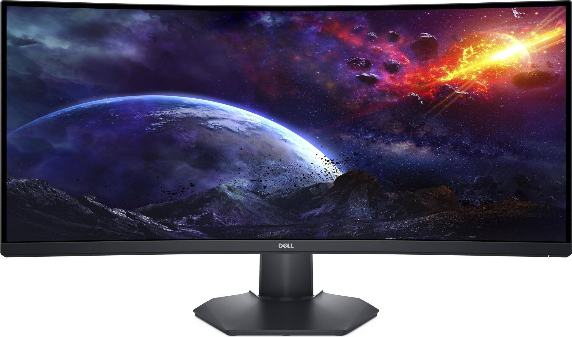 DELL S3422DWG LED-Monitor 86,4 cm (34 ) - 3440 x 1440 Pixel, Wide Quad HD, LCD, Integrierter USB-Hub 3.2 Gen 1 (3.1 Gen 1), Höhenverstellung. Schwarz [Energieklasse F] (210-AZZE) von Dell