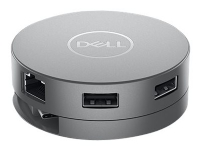 DELL USB-C Mobile Adapter – DA310, Kabelgebunden, USB 3.2 Gen 2 (3.1 Gen 2) Type-C, 10,100,1000 Mbit/s, Silber, 3840 x 2160 Pixel, 1920 x 1080 Pixel von Dell