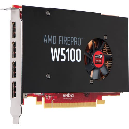 Dell AMD FirePro W5100 4GB GDDR5 PCIe Gen 3.0 Professionelle Grafikkarte, 1.43TFLOPS, 768 Kerne 4x DisplayPorts 1.2 OEM - Plain Box von Dell