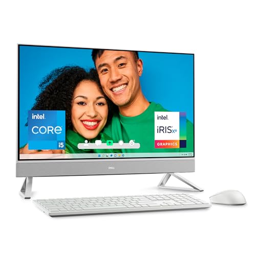 Dell Inspiron 5430 All in one – 23,8" FHD (1920 x 1080) Display, Intel Core i5-1334U, 8 GB RAM, 512 GB SSD, Intel Iris Xe Grafik, Windows 11 Home, Deutsch QWERTZ Keyboard Weis von Dell