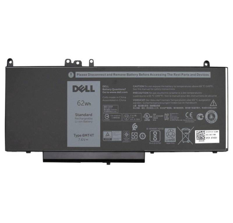 Dell Dell Notebook-Akku 6MT4T 7.6 V 8100 mAh Dell Laptop-Akku 8100 mAh (7.60 V) von Dell