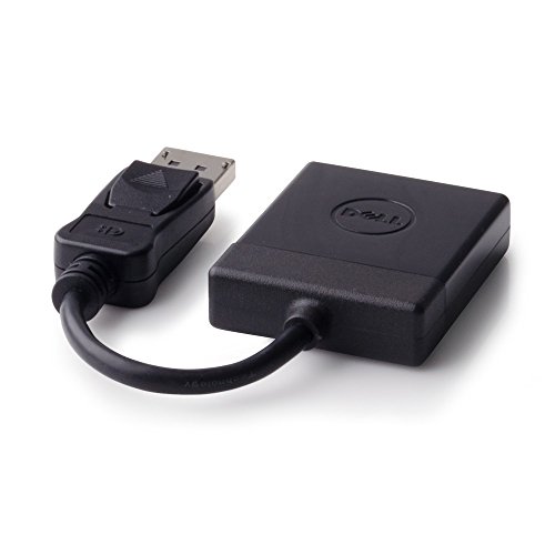 Dell DisplayPort zu DVI (Single Link), Adapter ( Sie Videoinhalte von Ihrem Desktop-PC oder Notebook auf jedem Monitor, Projektor oder HD-Fernsehgerät mit DVI (Single-Link)-Eingang darstellen)Schwarz von Dell