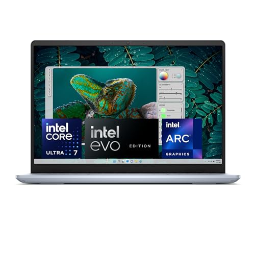 Dell Inspiron 7440 Laptop - 14.0-inch 16:10 2.8K (2880 x 1800) Display, Intel Core Ultra 7 Processor, 32GB LPDDR5X RAM, 1TB SSD, Intel Arc Graphics, Fingerprint Reader, Windows 11 Home - Ice Blue von Dell