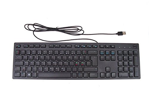 Dell KB216 Tastatur mit USB-Anschluss für Dänisch, Schwedisch, Finnisch, Nordische Sprachen, Schwarz, ansprechendes und schlankes Design, Dell P/N: NRR4C von Dell