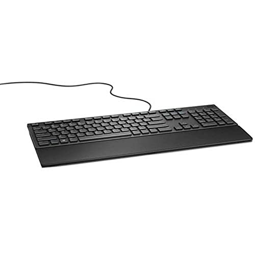 Dell KB216 USB AZERTY Belgisch Schwarz Tastatur - Tastaturen (Standard, Verkabelt, USB, Membran-Schlüsselschalter, AZERTY, Schwarz) von Dell