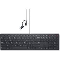 Dell KB525C USC-C/ -A Tastatur Schwarz, AI Copilot-Taste, 15 programmierbare Tastenkombinationen von Dell